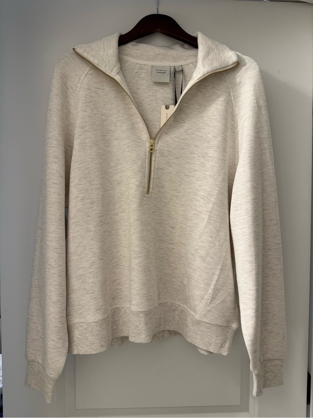 Varley Selene Half Zip- Ivory Marl